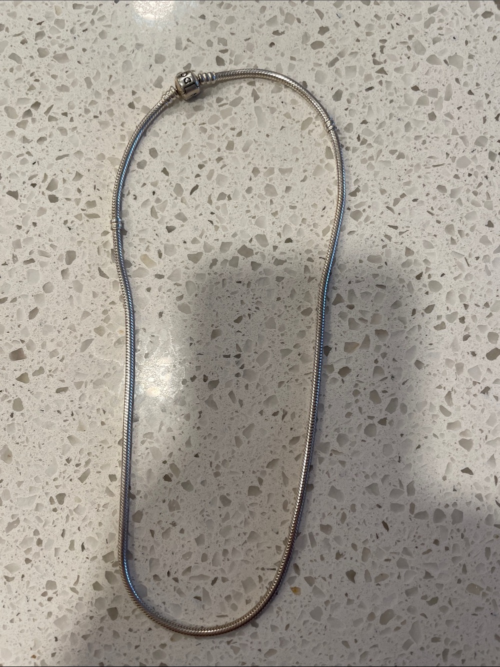 Sterling-Style Snake Chain Necklace - Silver Tone